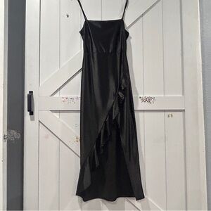 Chic Asymmetrical Black Dress